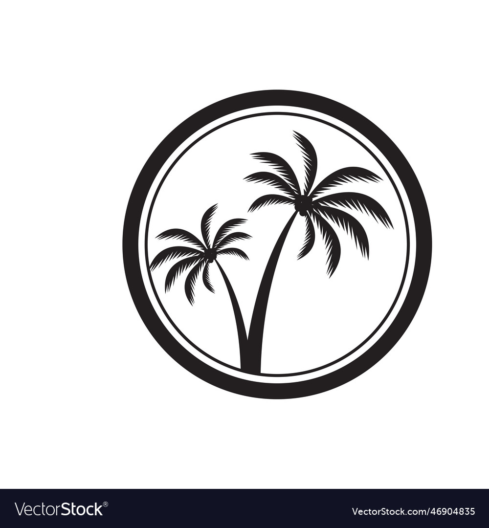 Tropical island design template Royalty Free Vector Image