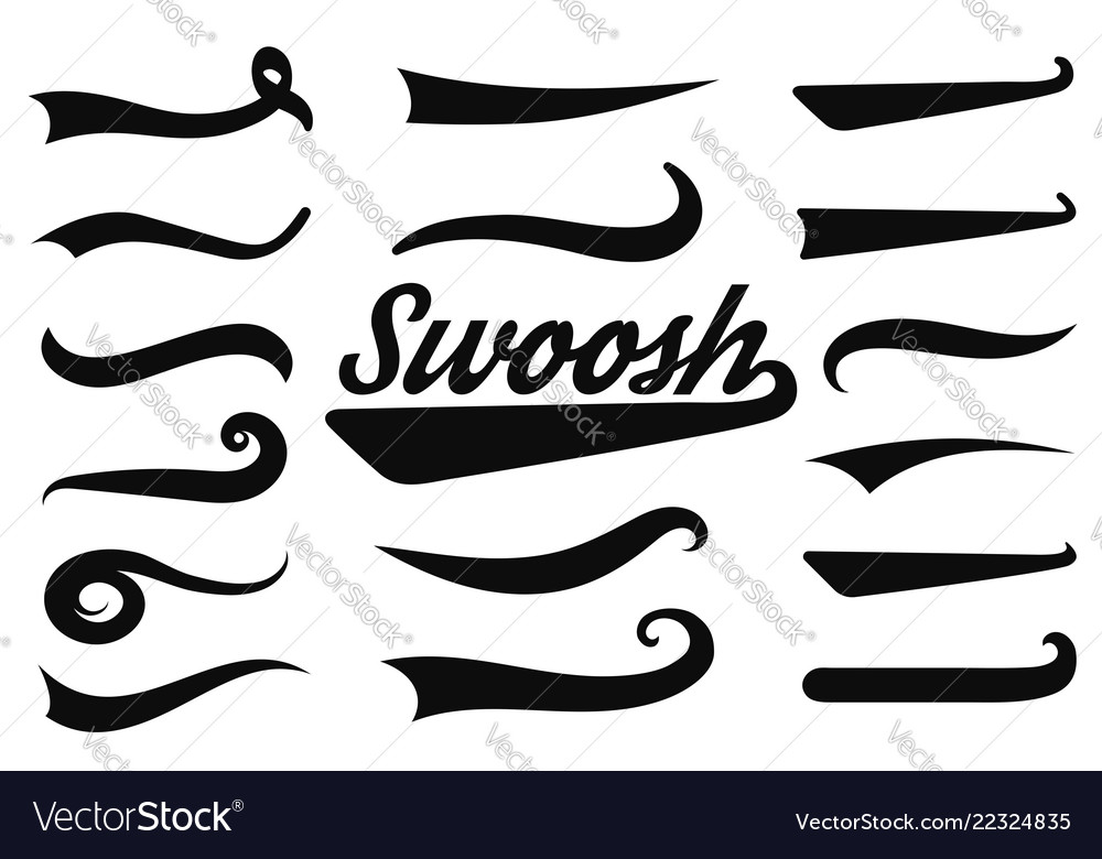 Swash And Swooshes Tails Design Template Royalty Free SVG, Cliparts,  Vectors, and Stock Illustration. Image 136291337.