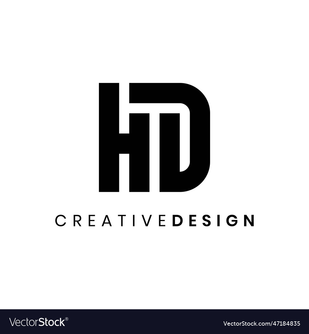 Unique and modern bold abstract letter hd logo Vector Image