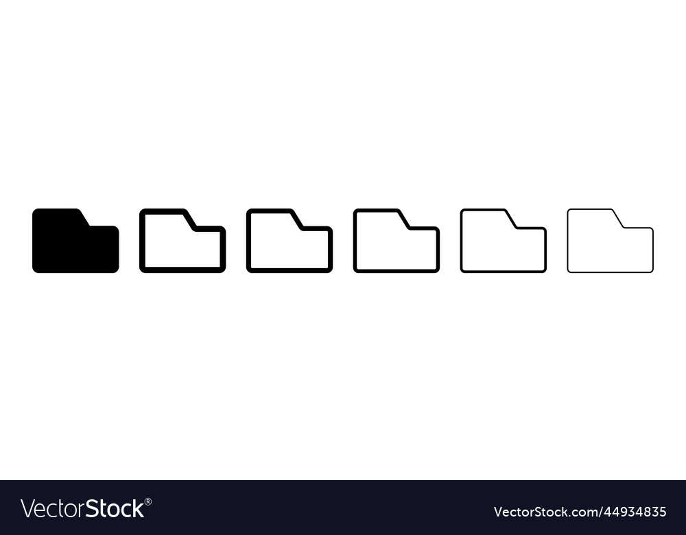 Various folder icon set Royalty Free Vector Image