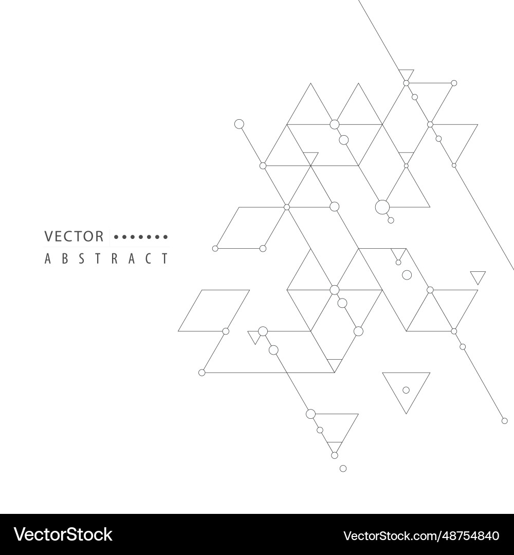 Abstract background with connect triangles and Vector Image