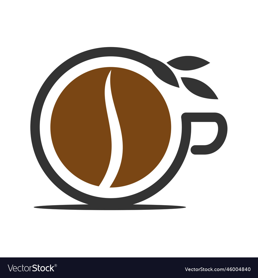 Coffee shop logo cup and been