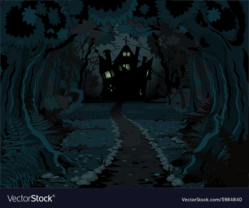 Halloween forest Royalty Free Vector Image VectorStock