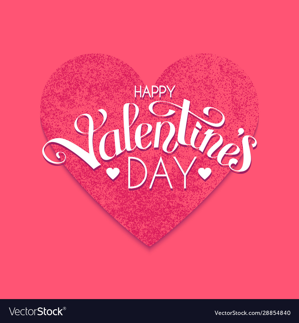 Happy valentine s day cute card template Vector Image