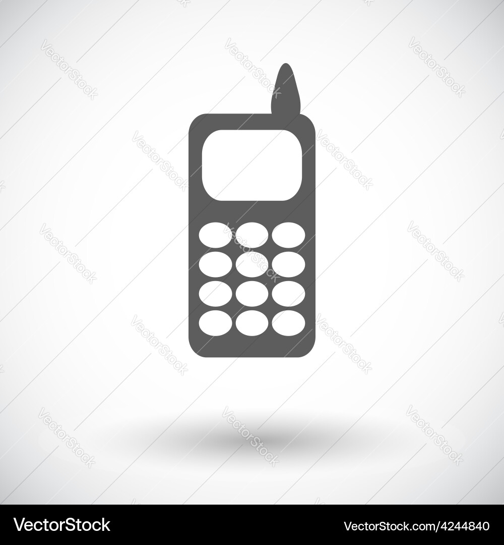 Phone single flat icon Royalty Free Vector Image