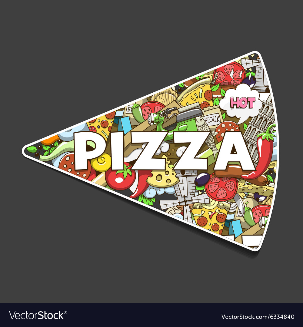 Pizza hand drawn title design