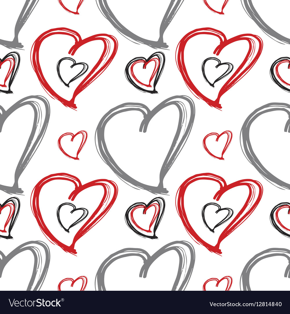 Romantic seamless pattern Royalty Free Vector Image