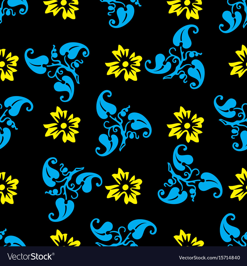 Seamless pattern with ornamental flowers