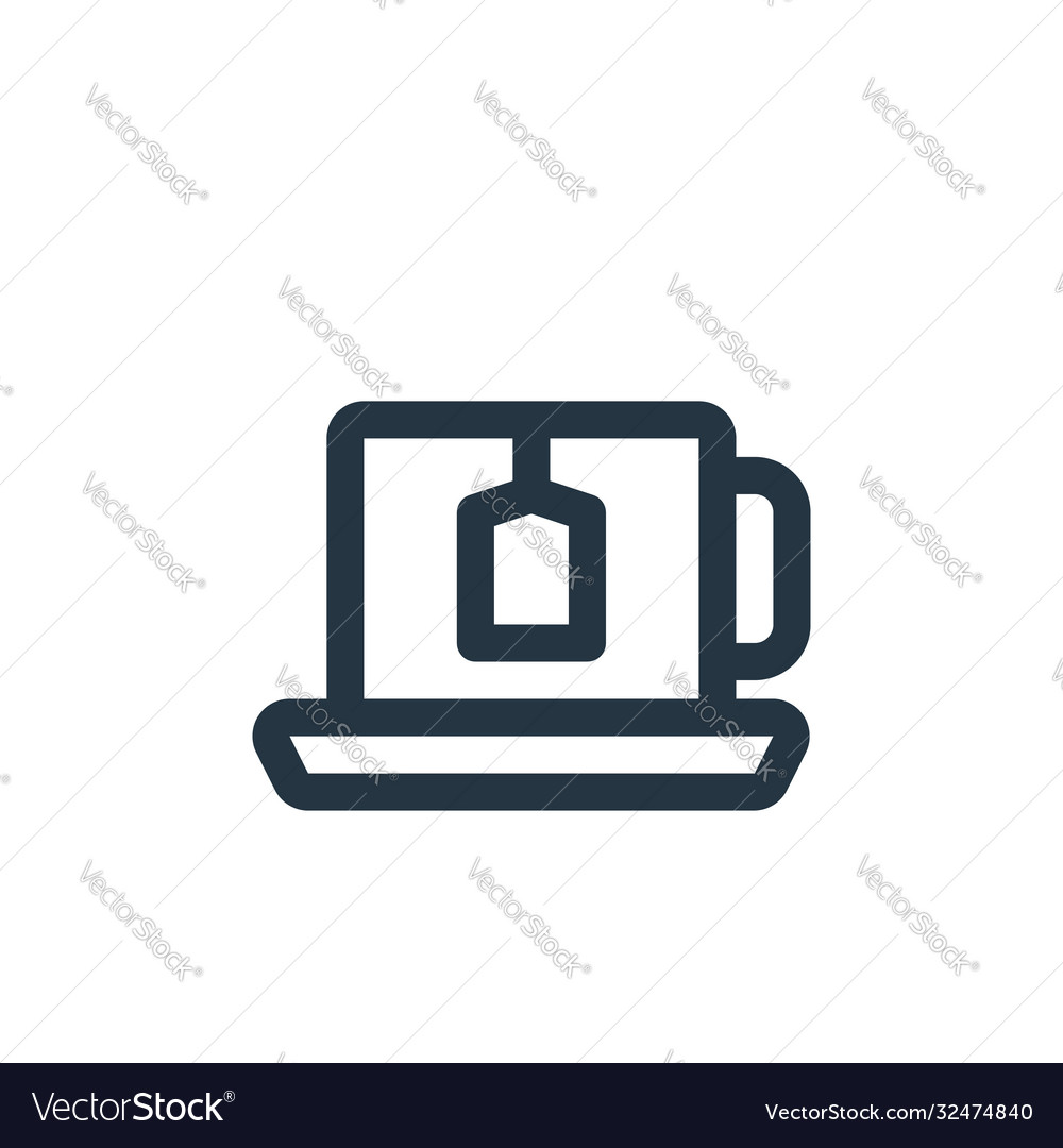 Tea icon editable stroke linear symbol vector image Tea icon editable stroke linear symbol