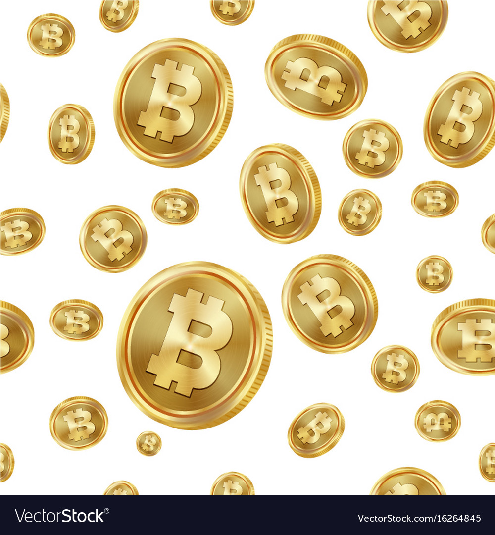 Bitcoin nahtlose Muster Goldmünzen