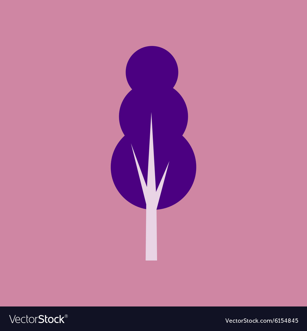Flat with shadow icon and mobile application tree