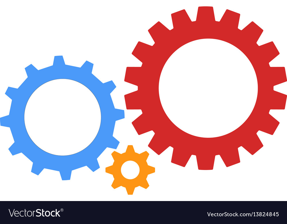 Gear icon gear wheels pictograms isolated gear Vector Image