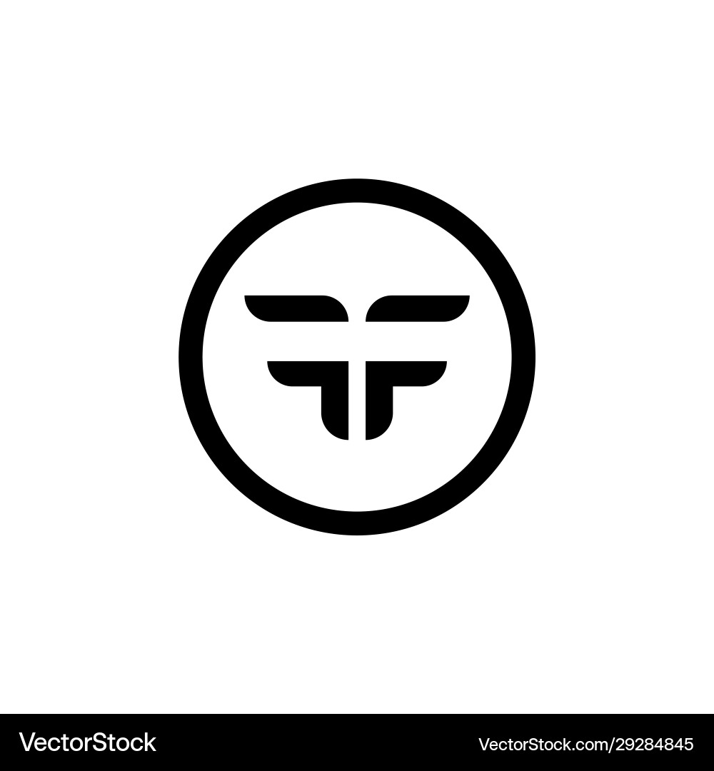 Initial letter ff logo design template creative Vector Image