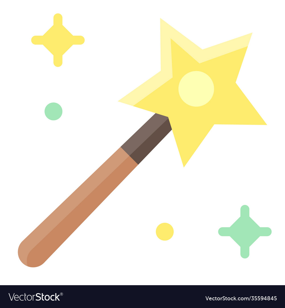 Magic wand icon birthday party related