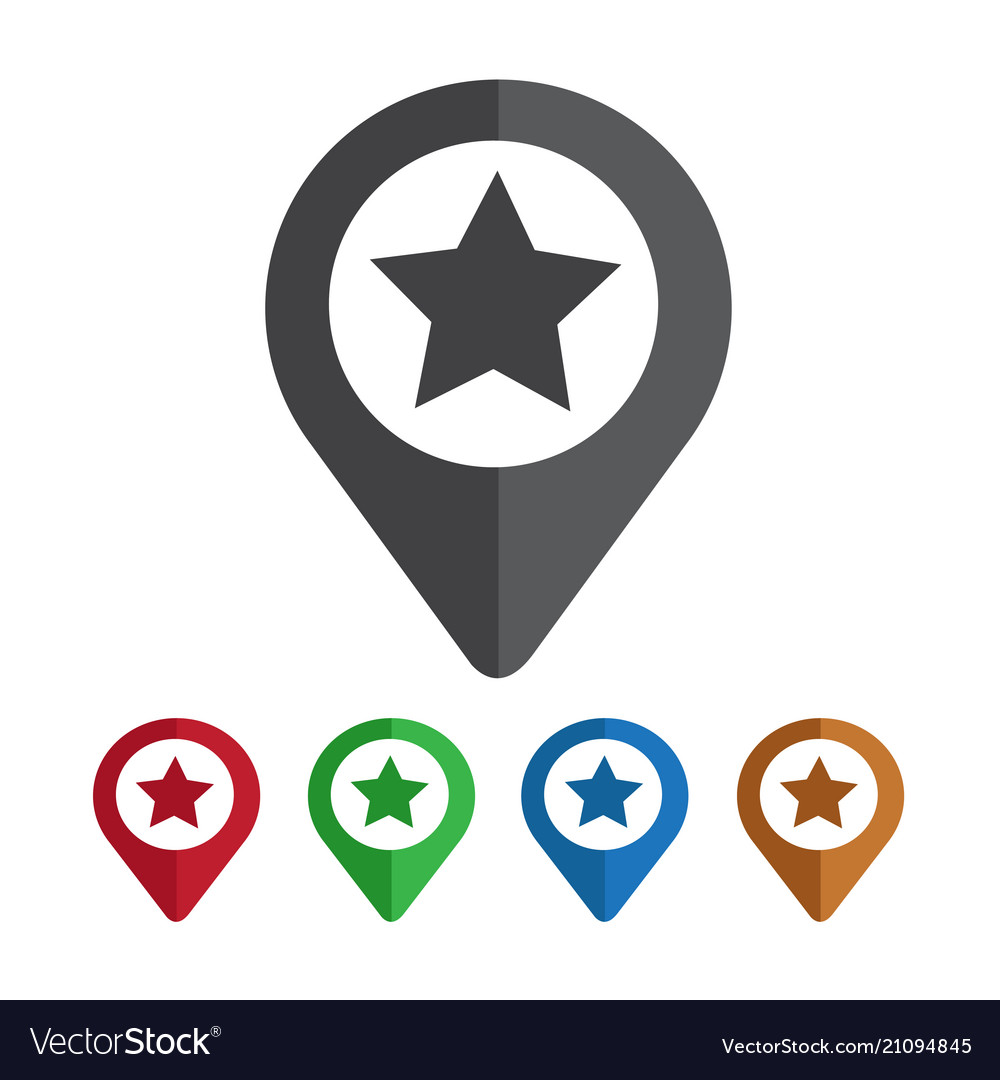 Landkarte Pointer Star Icon - Standort Marker