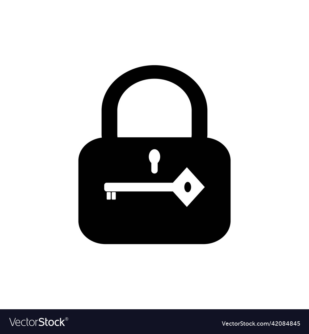 Padlock icon logo design image