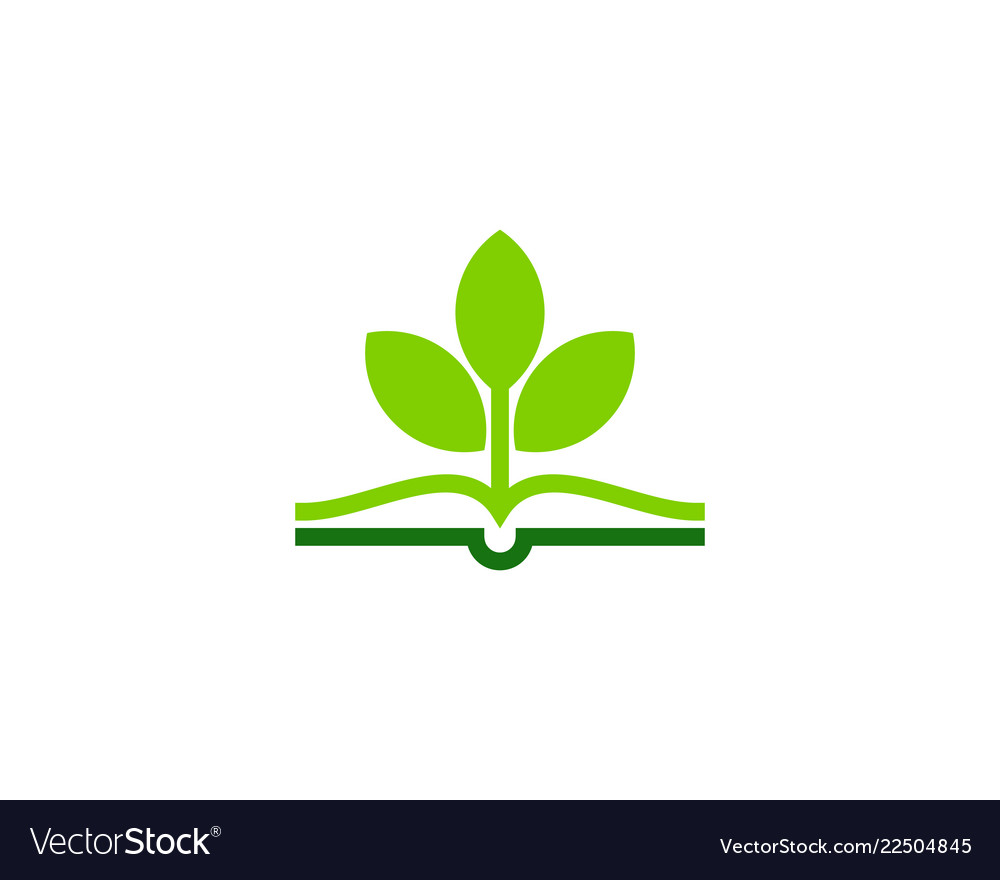 Plant book logo icon design