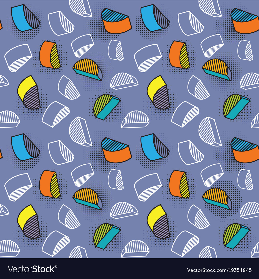 Seamless pattern colorful with 3d