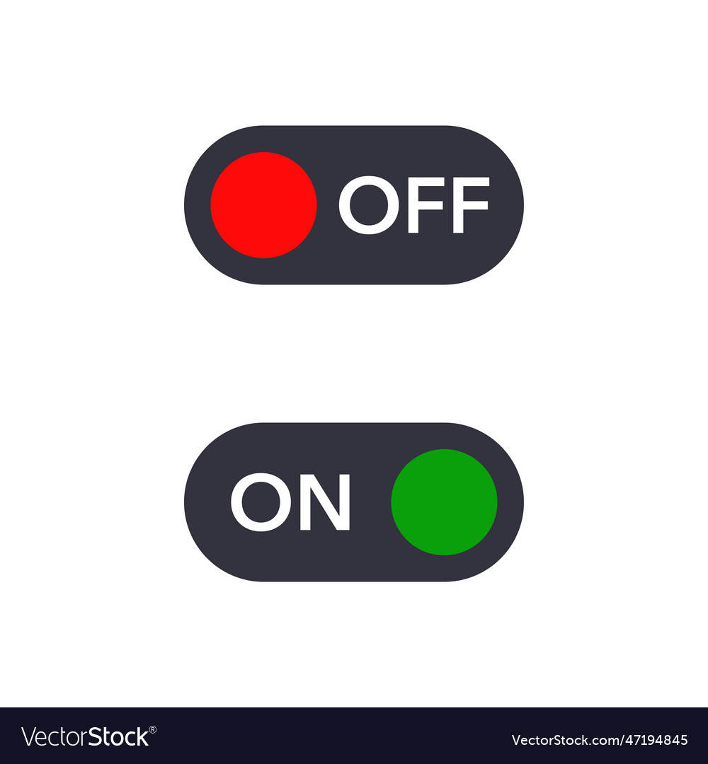 Switch button or turn on off power