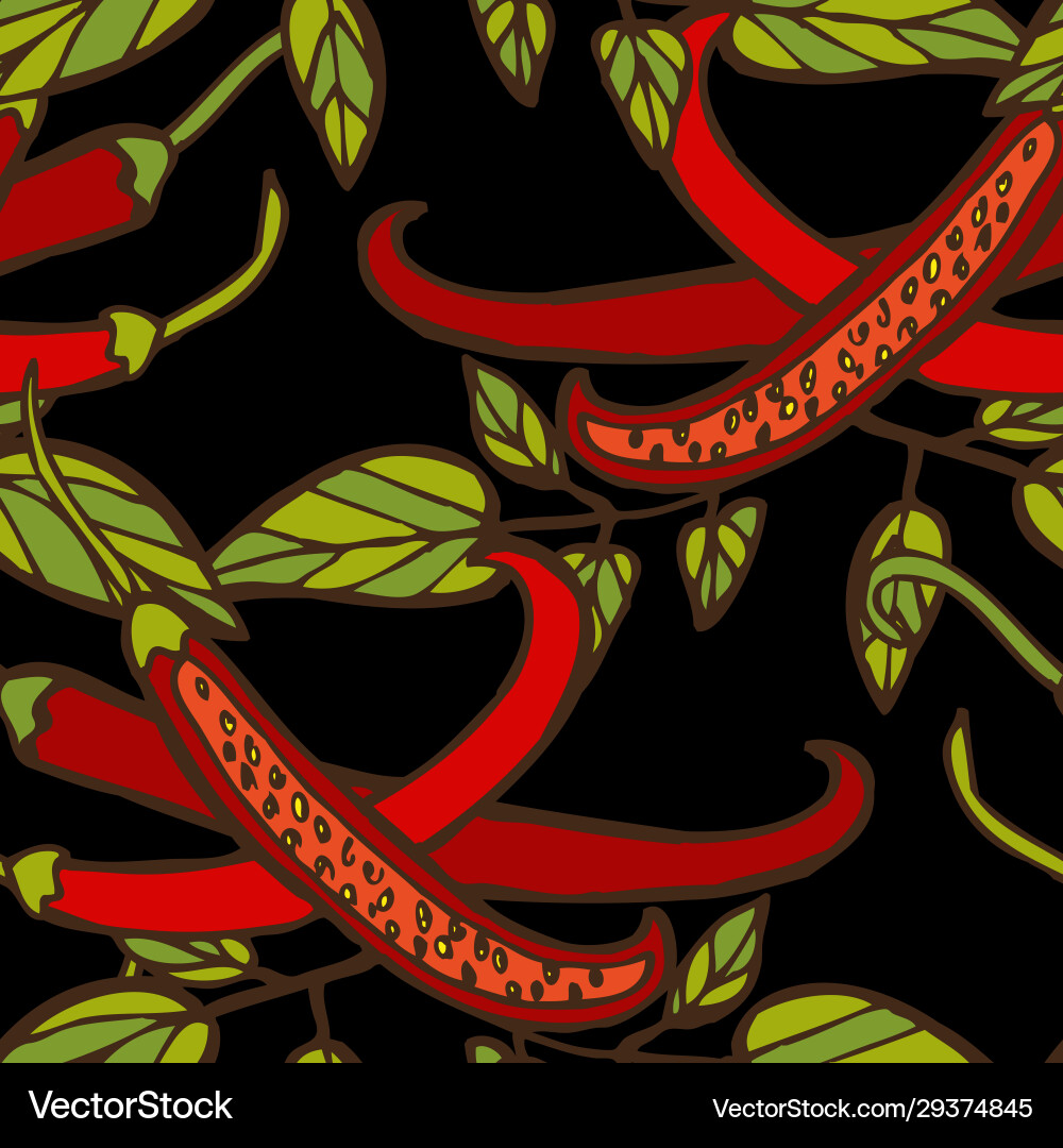 Vegetable seamless pattern Royalty Free Vector Image