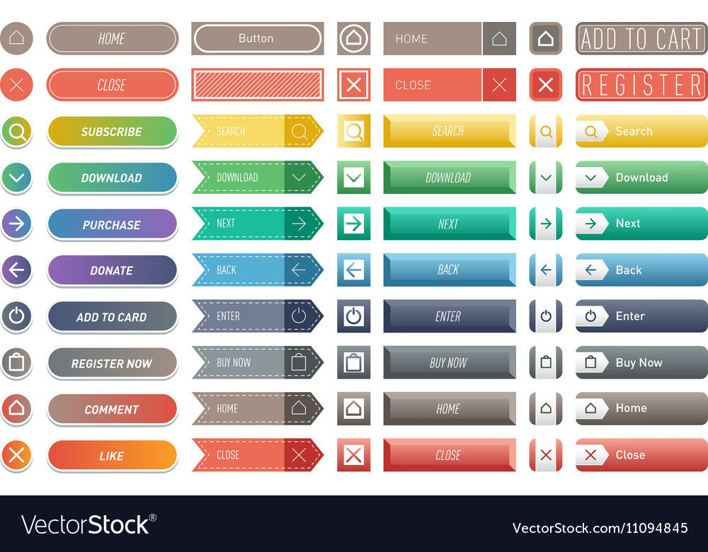 Web buttons icons