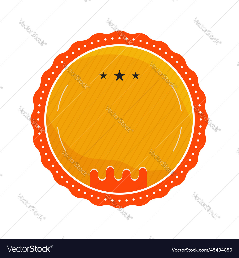 Blank round badge shape template in flat modern Vector Image