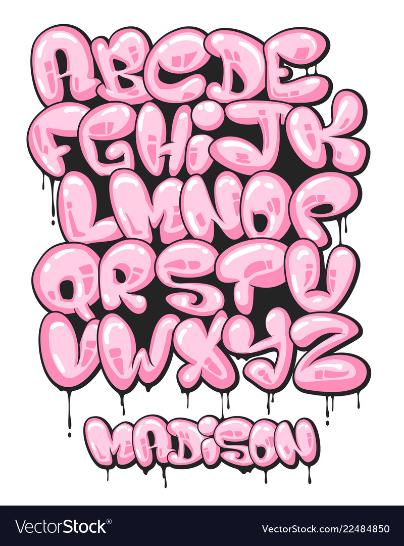 graffiti alphabet bubble letters