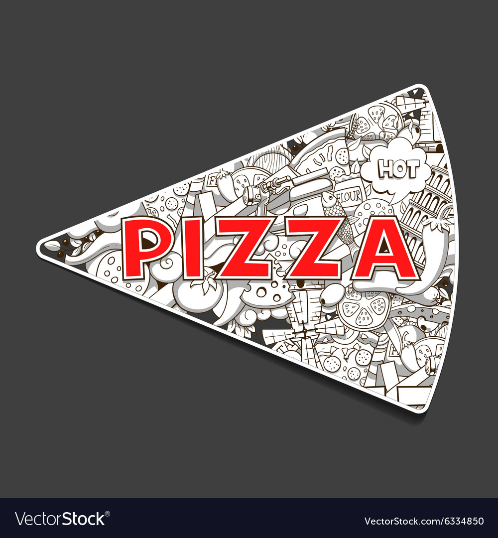 Pizza hand drawn title design