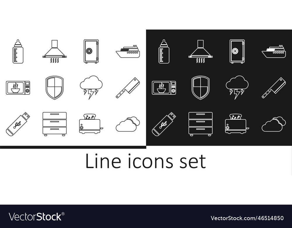 Set line cloud meat chopper safe shield