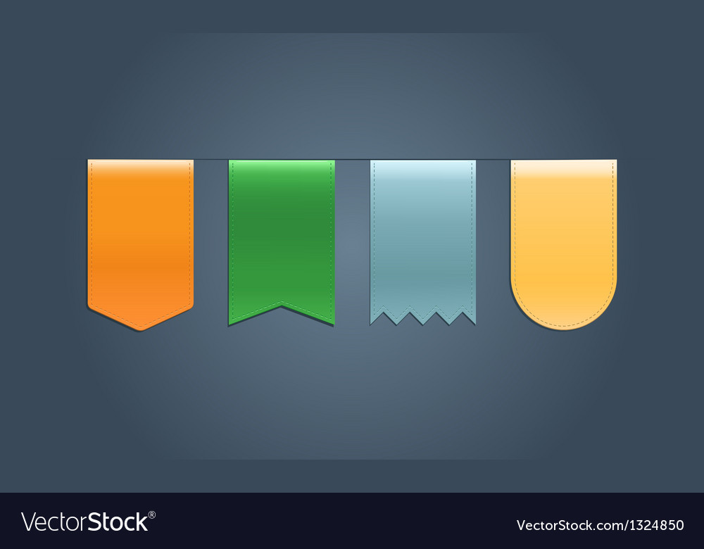 Set of web ribbons Royalty Free Vector Image VectorStock