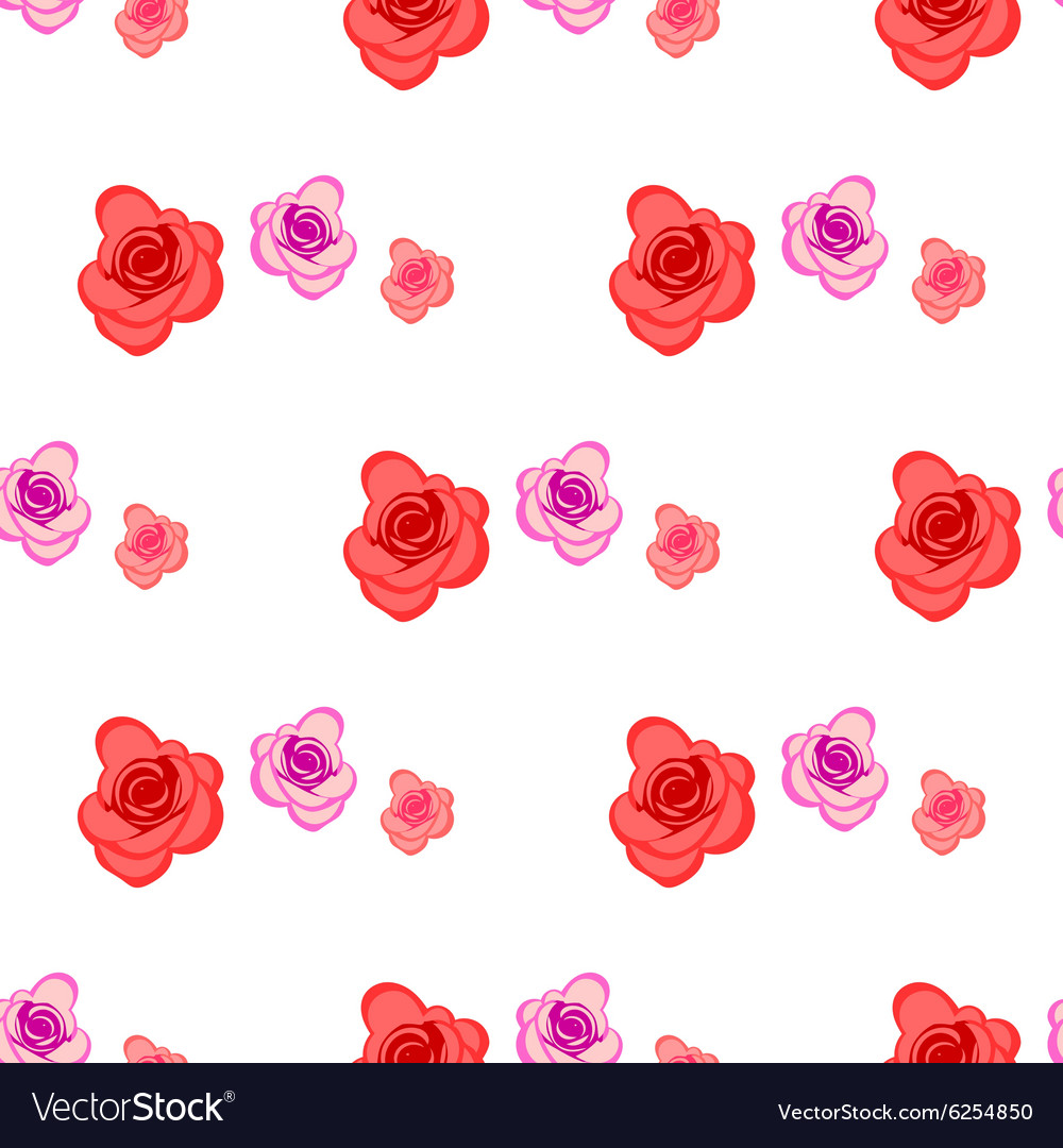 Spring seamless pattern with roses