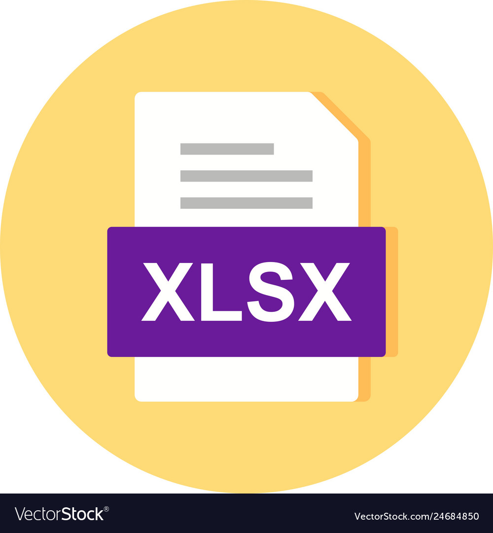 Xlsx file document icon