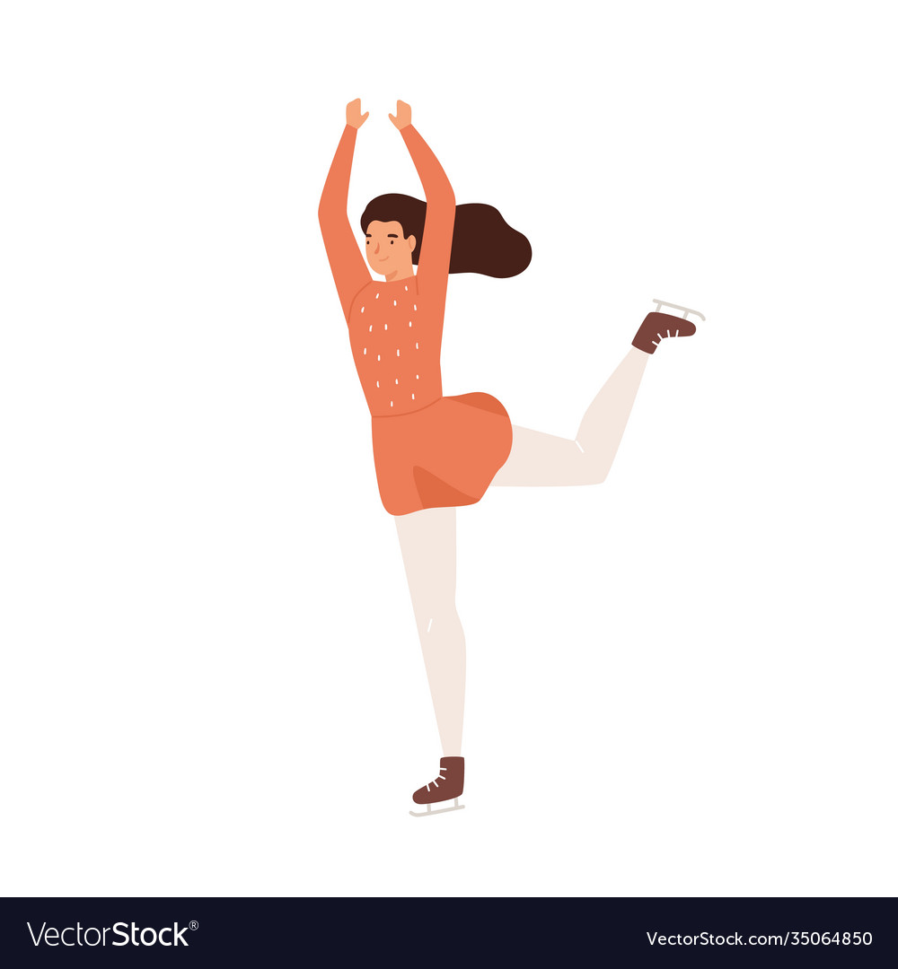 young-graceful-woman-doing-professional-figure-vector-image