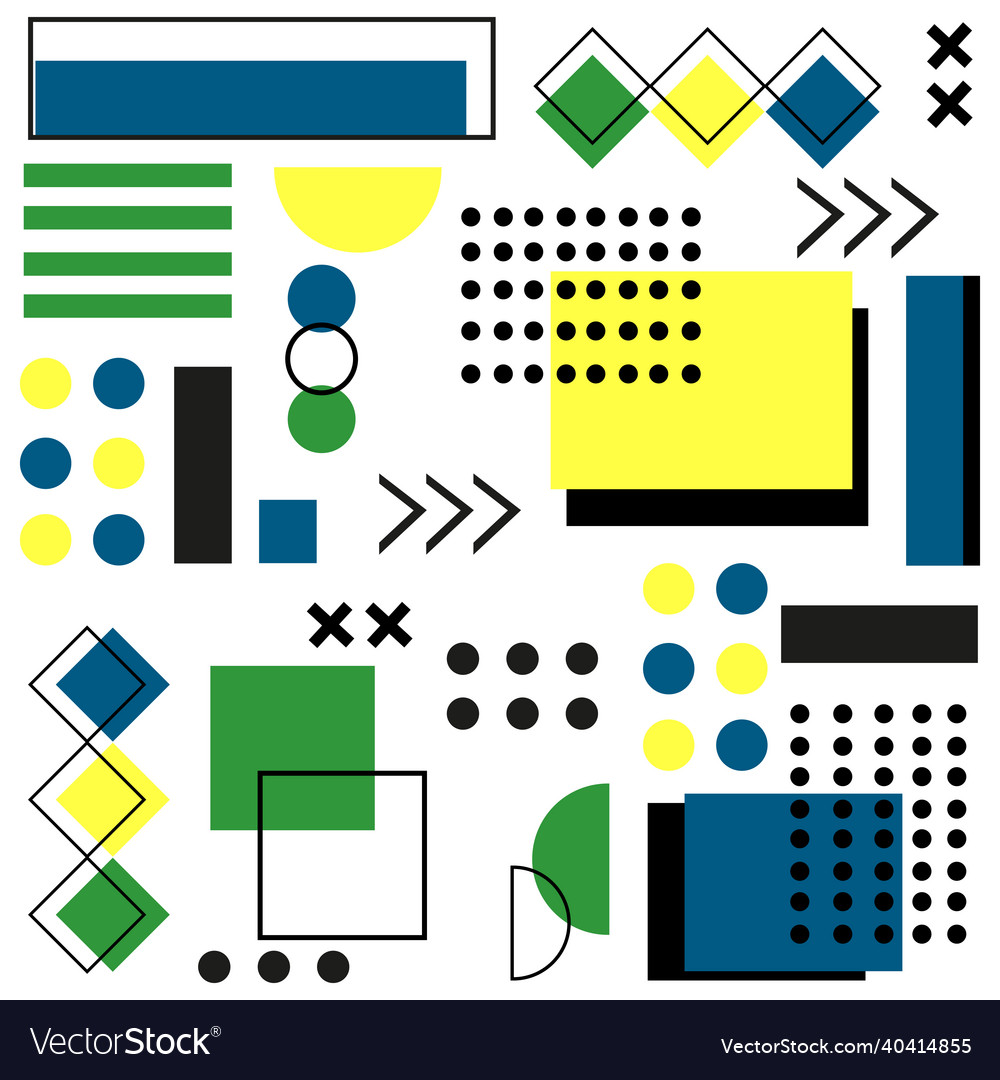 Abstract background with different geometric