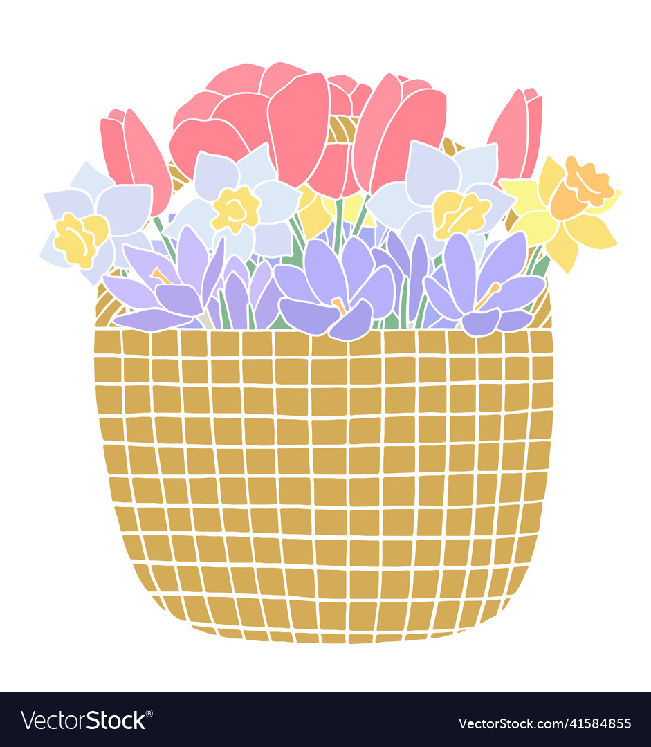 Basket with flowers