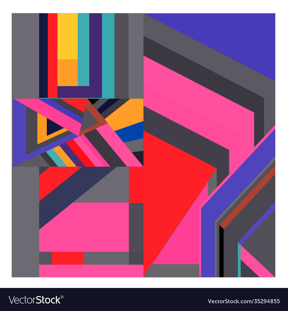 Colorful geometric and curve background pattern