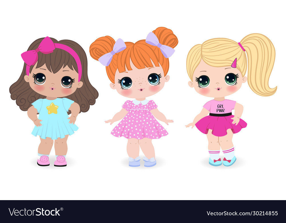 Cute girls cartoon Royalty Free Vector Image - VectorStock Cute girls cartoon Royalty Free Vector Image - VectorStock