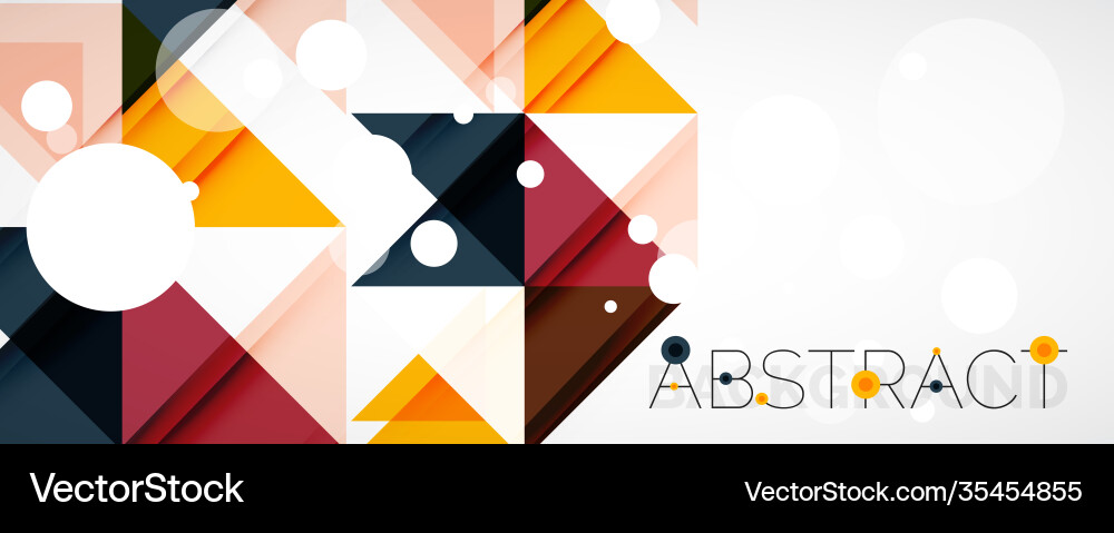 Set triangle geometric backgrounds Royalty Free Vector Image