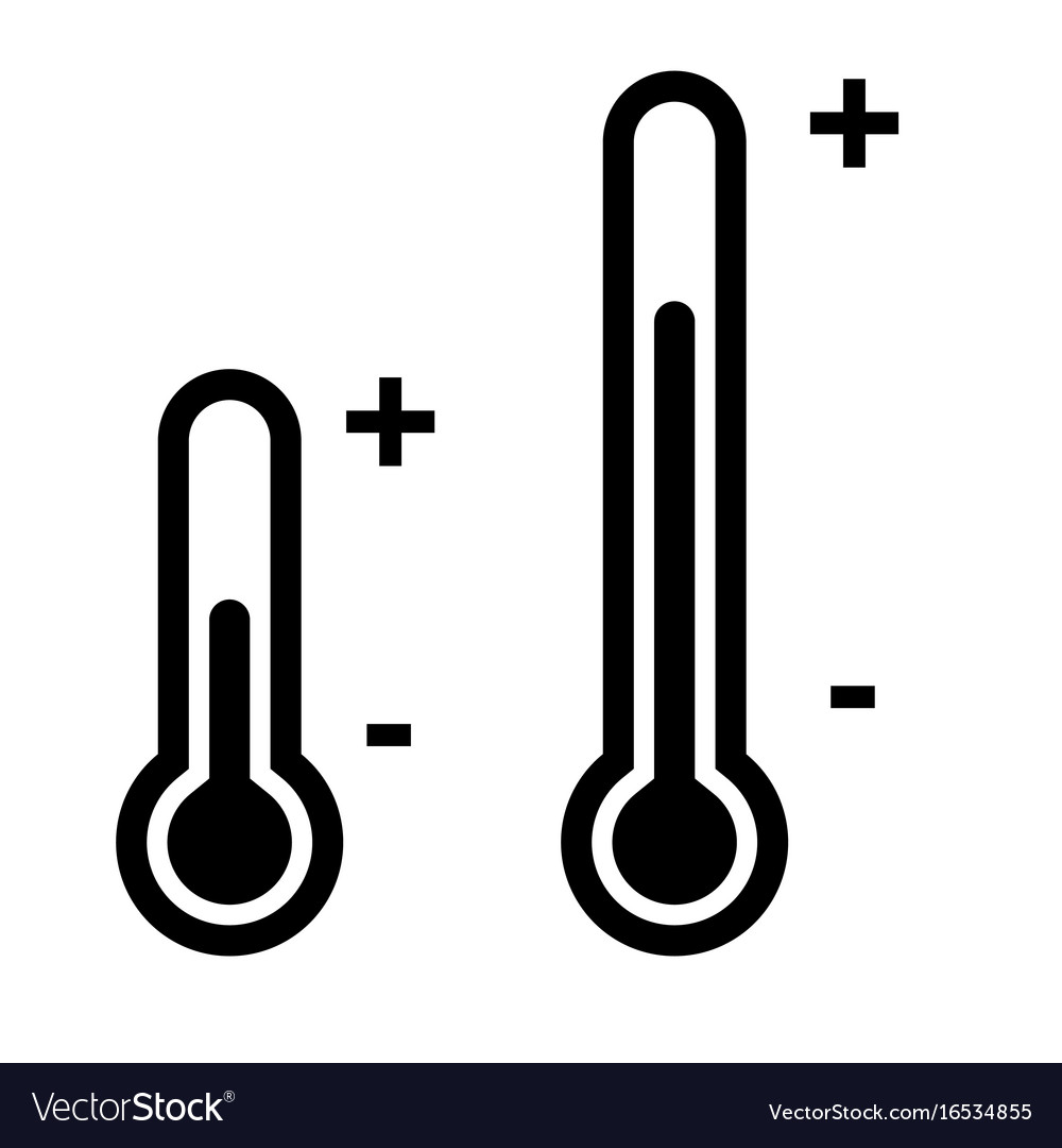 Thermometer icon on white background