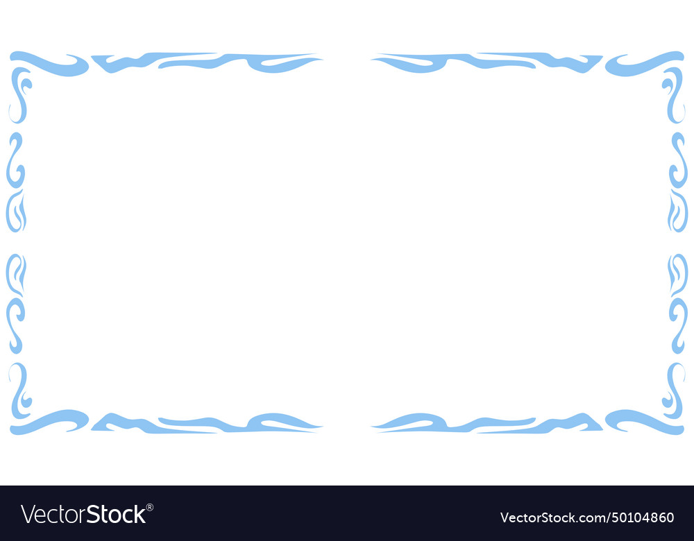 Blue abstract frame background vector image Blue abstract frame background