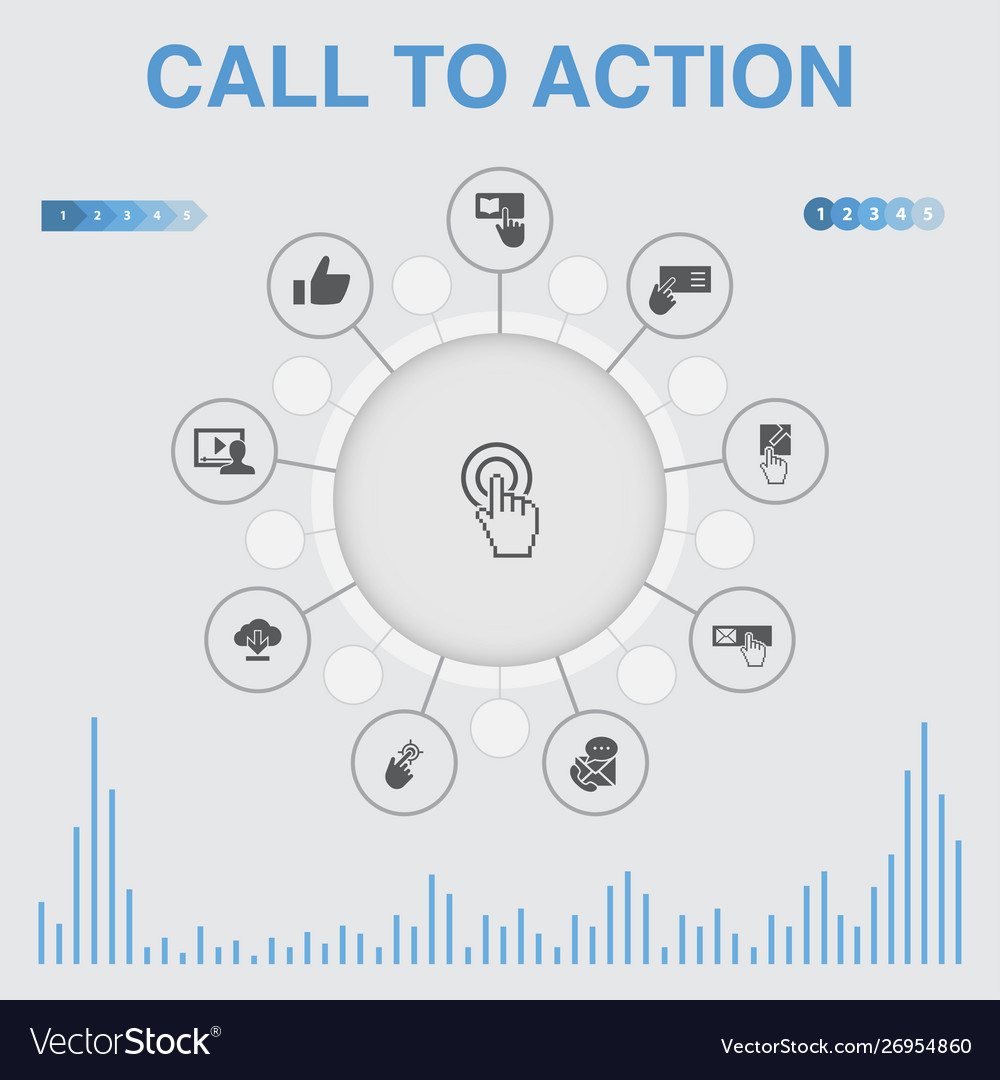 Call to Action Infographic - Buttons & Icons