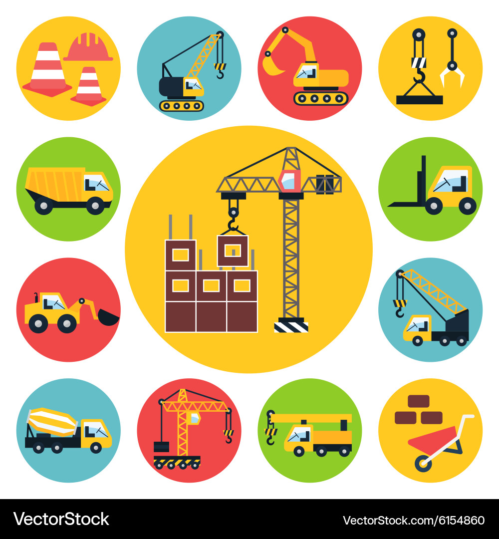 Construction icons set Royalty Free Vector Image