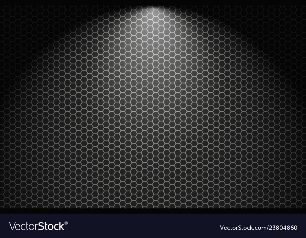 Dark horizontal background with hexagons Vector Image