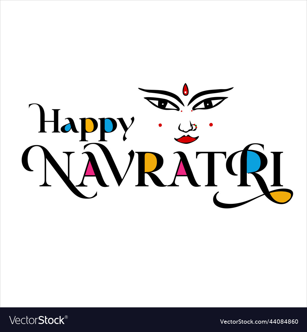 Happy navratri Royalty Free Vector Image - VectorStock