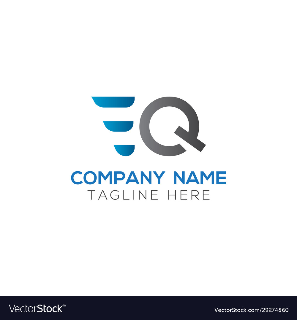 Initial eq letter logo with creative modern