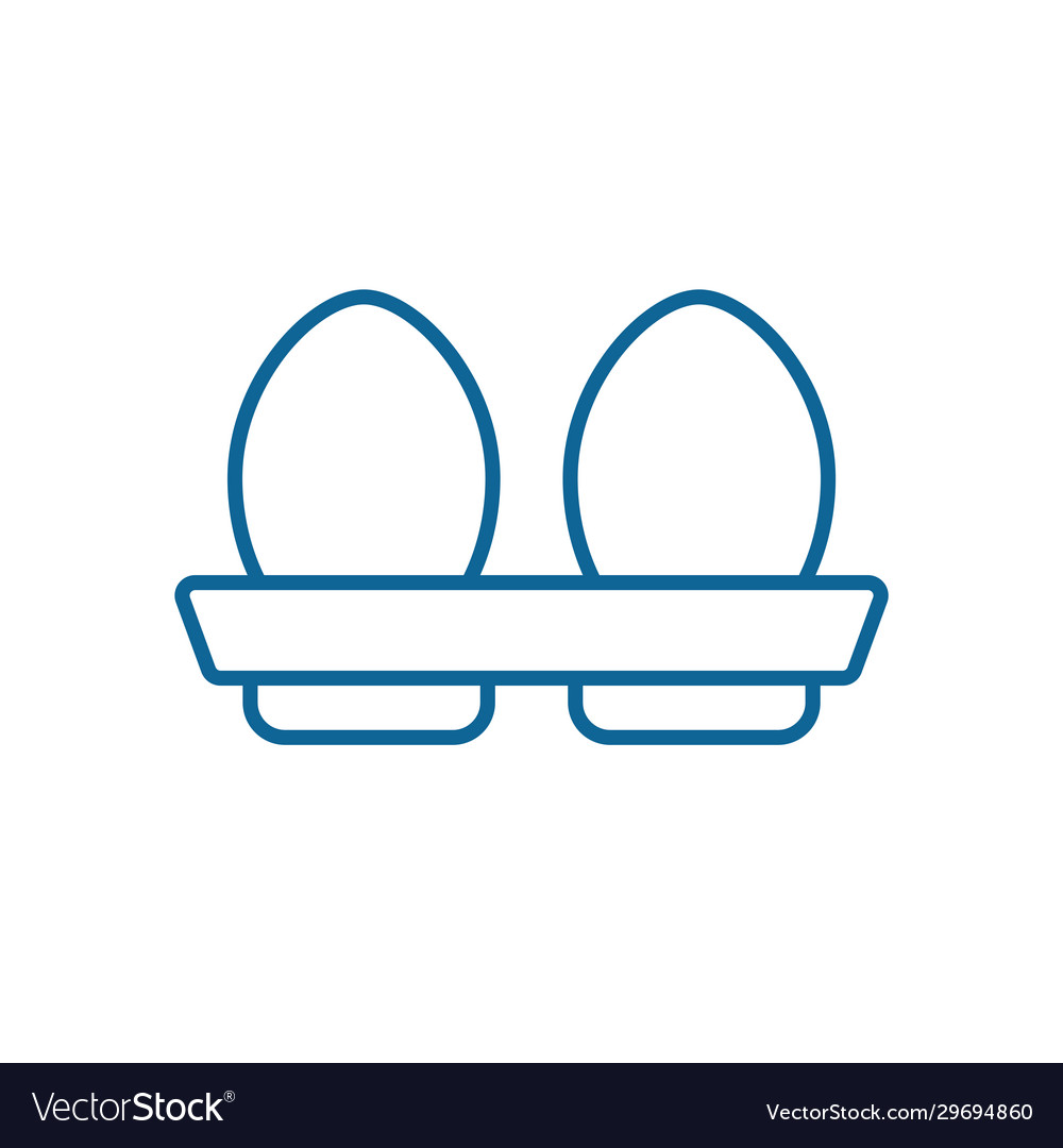 Isolated two eggs line style icon design