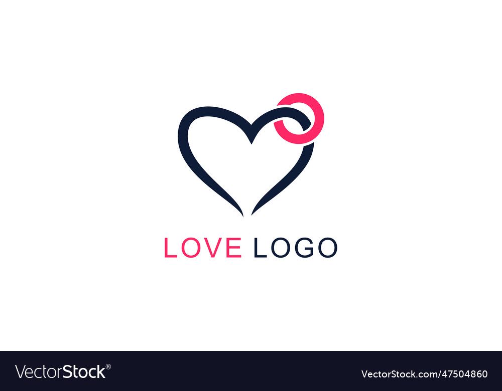 Love logo design with modern creative concept Vector Image