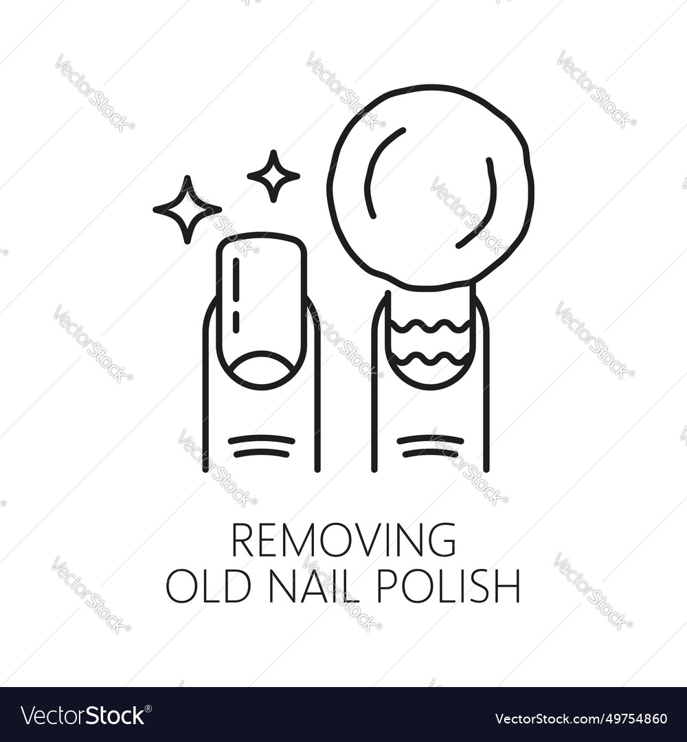 Manicure service icon with polished fingernails Vector Image