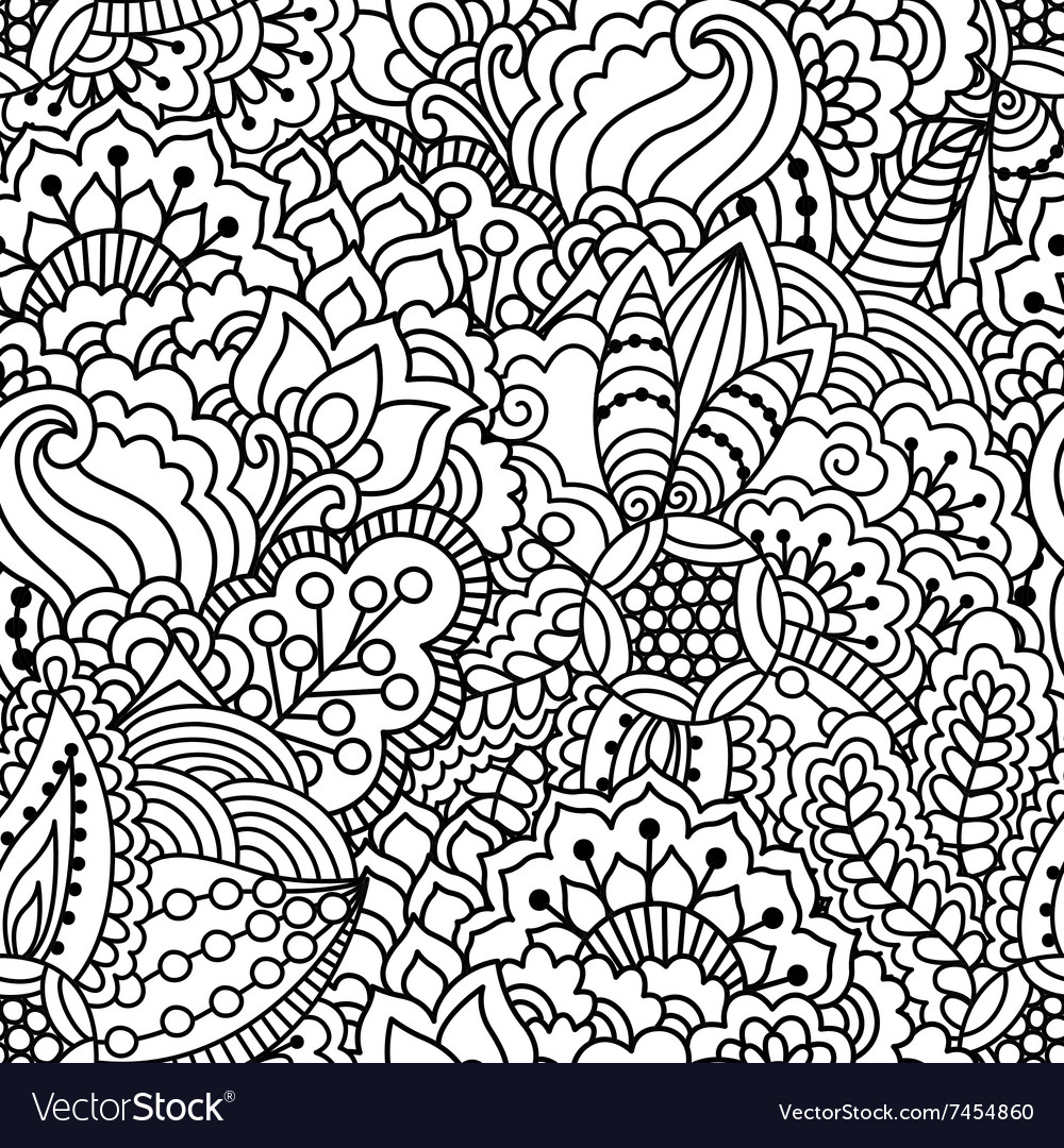 Seamless black and white pattern Royalty Free Vector Image