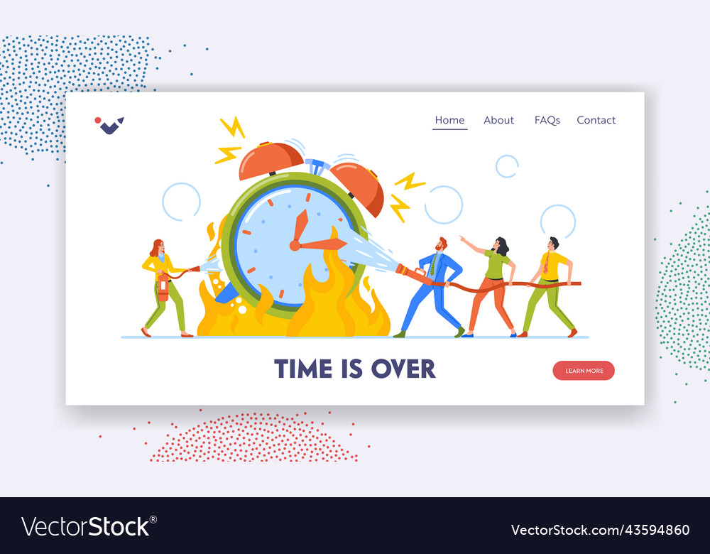 Time is over deadline landing page template tiny